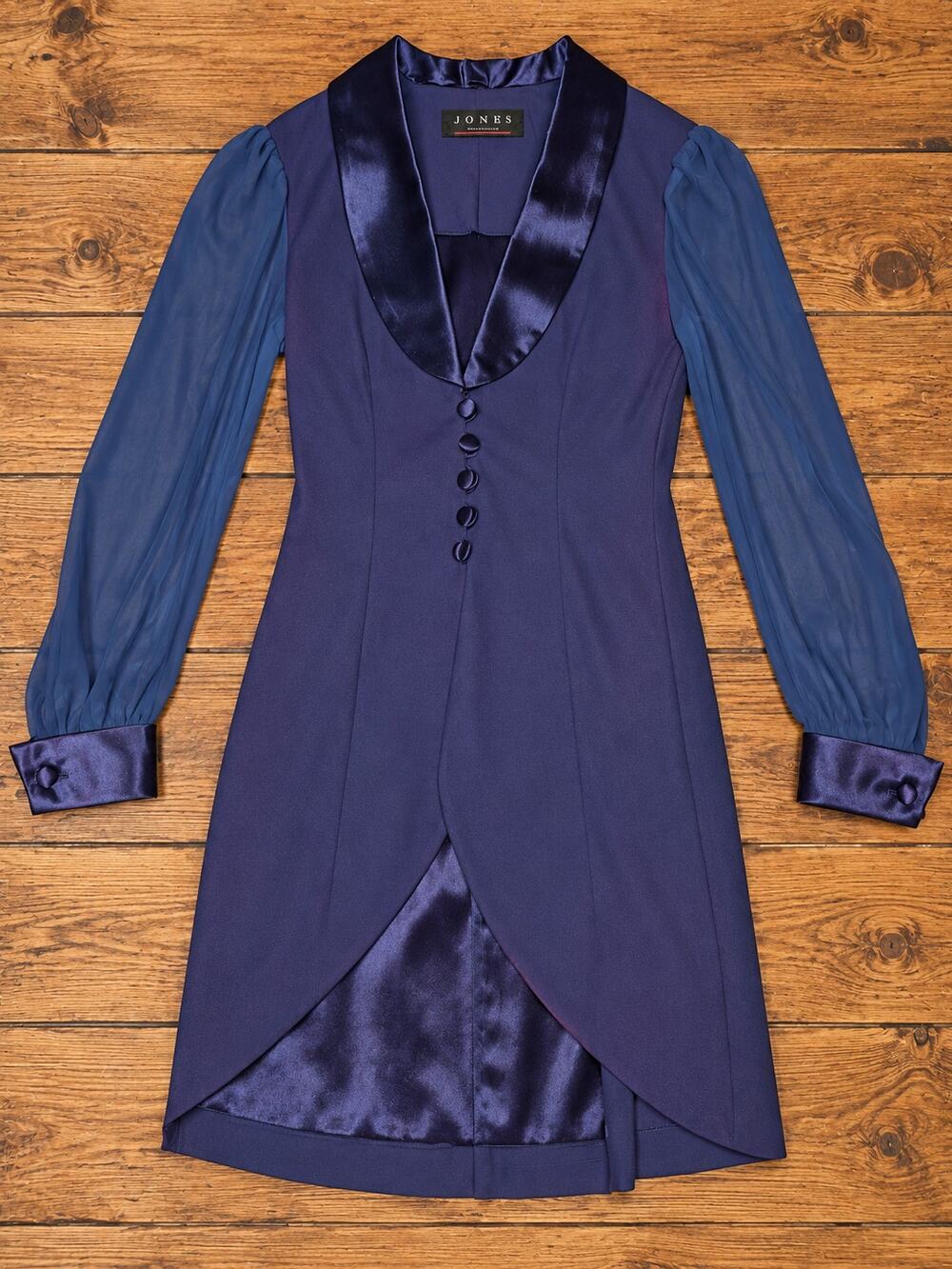 J.R. Nites Vintage Sheer Sleeve Dress Romantic Glam Cocktail Evening 90s Y2K EUC
